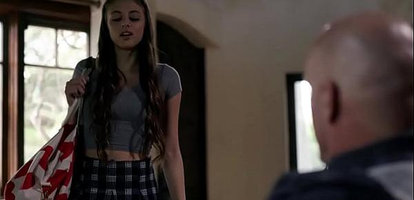  Disobedient teen Gia Derza punished sexually by her stepdad